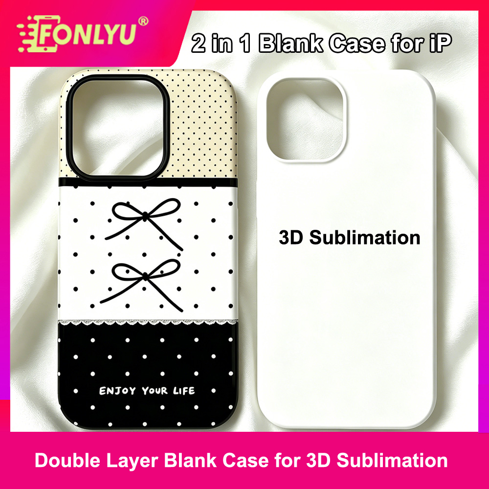 Phone Case Blank Print - FONLYU 2 in 1 Cover per