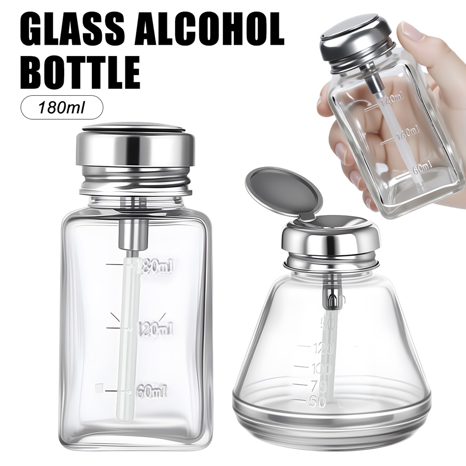 Water Bottle Blank - Flacone in Vetro da 180ml con