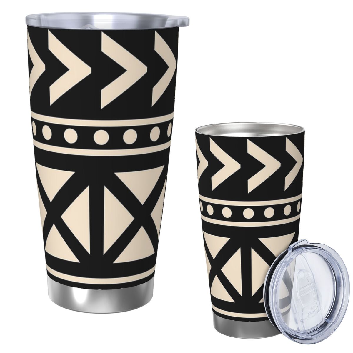 Tumbler 20Oz White - Panno di fango africano Bicchiere in