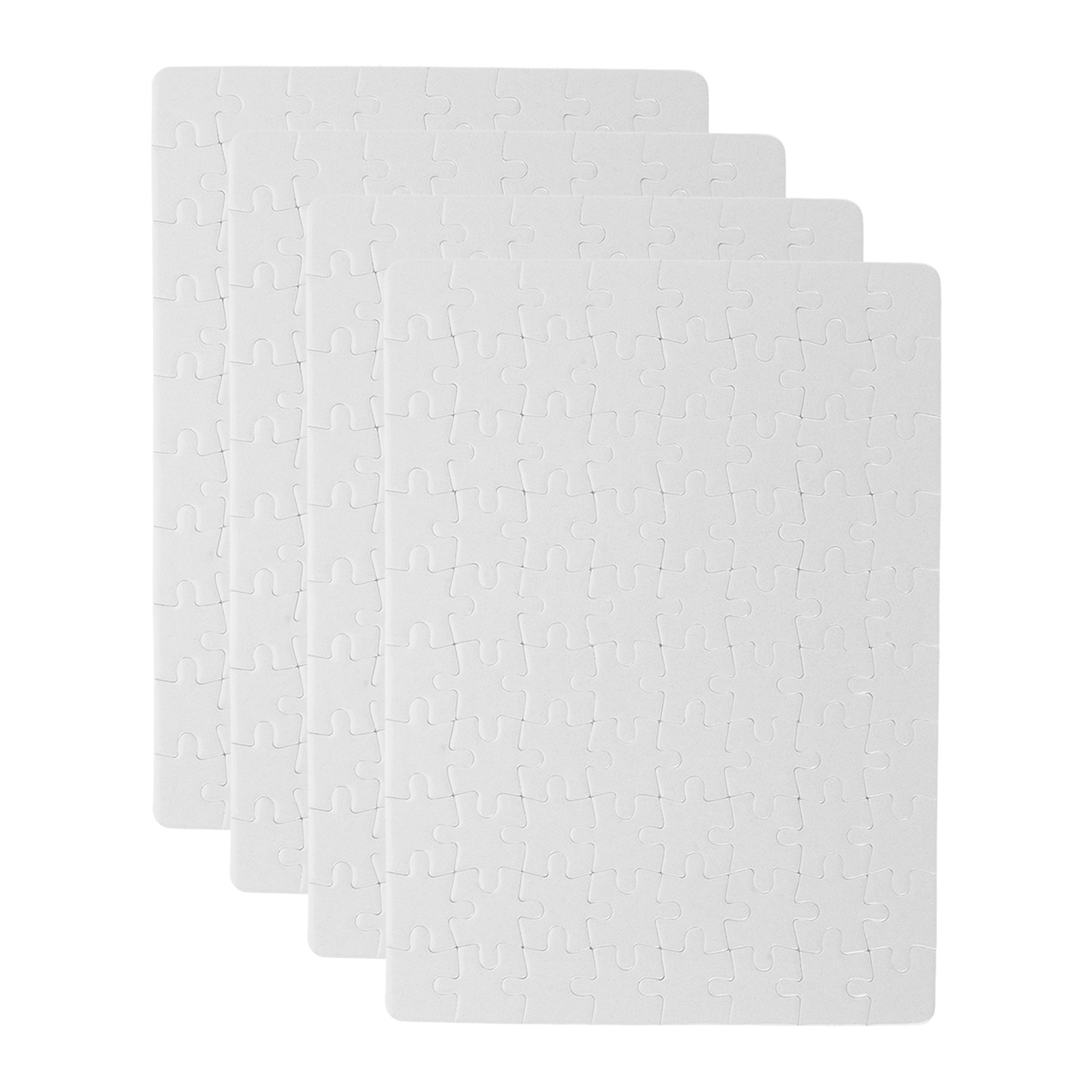 Puzzle Blank White - 4 Fogli di Pezzi di Puzzle