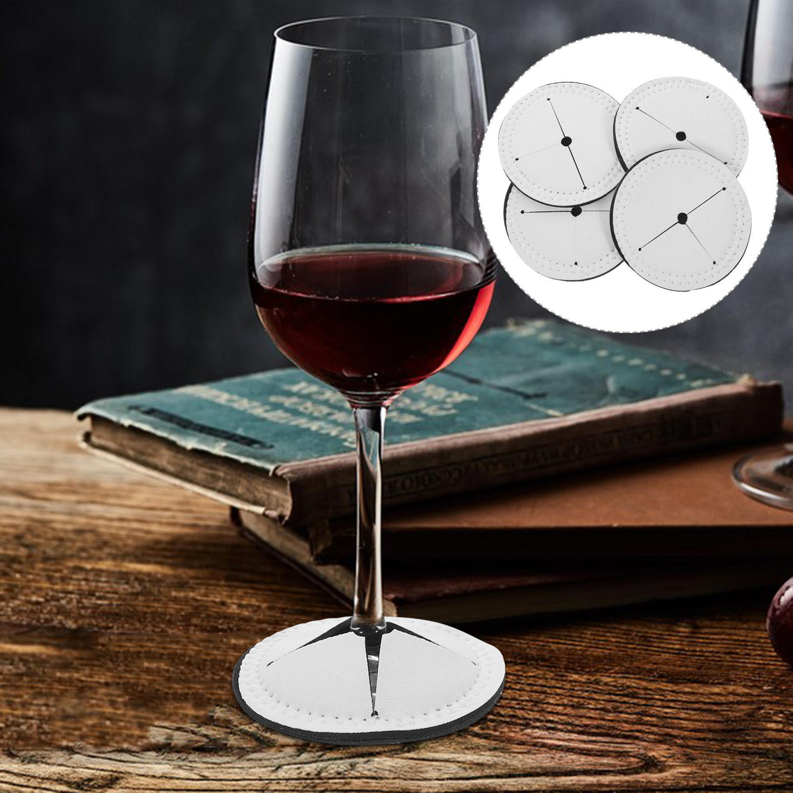 Coaster Sublimation Blank - Set di 4 Sottobicchieri per Sublimazione,