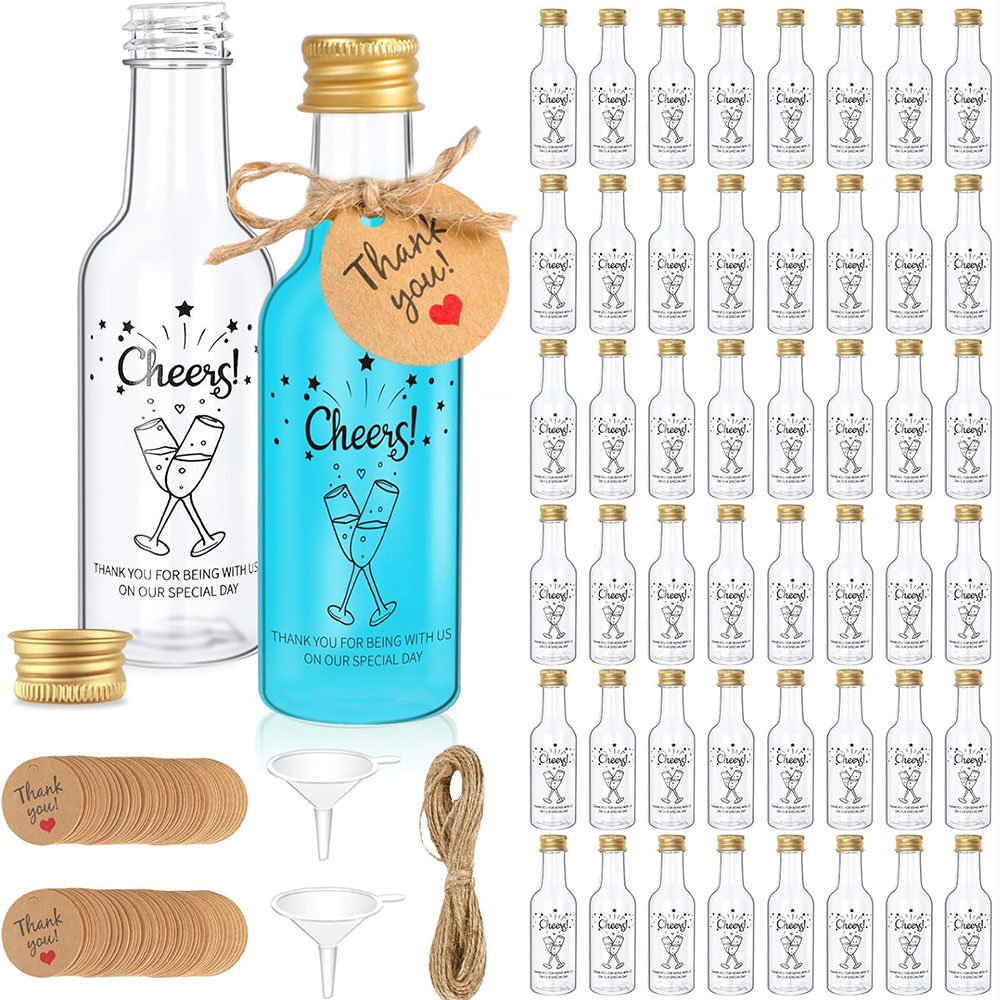 Water Bottle Blank - Confezione da 50 Mini Bottiglie per