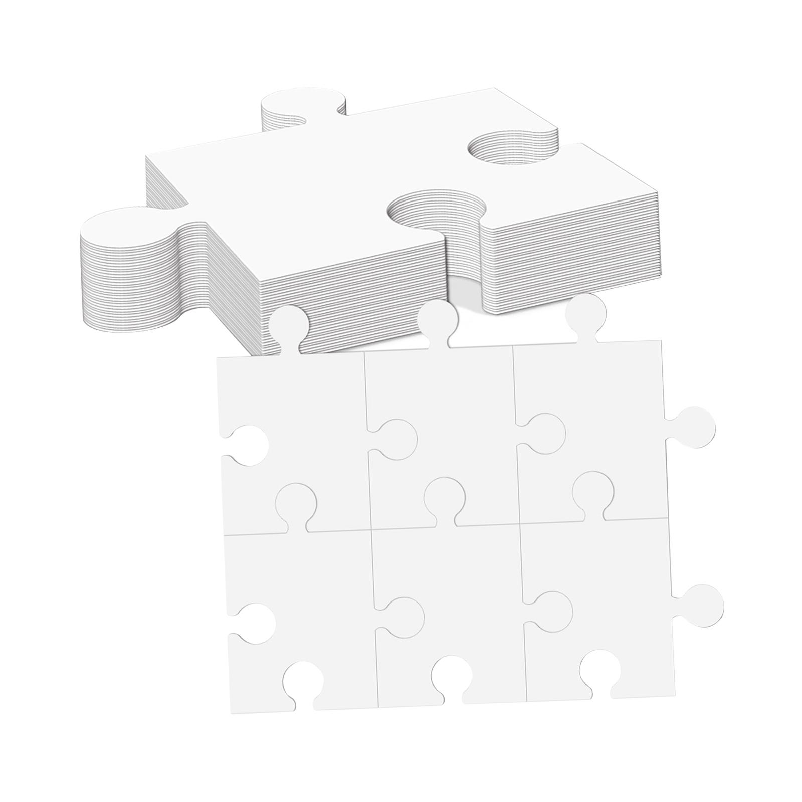 Puzzle Blank White - Puzzle Bianchi in Cartone Grezzo, Accessori