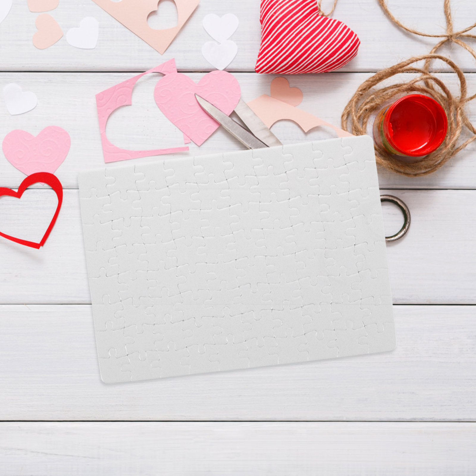 Puzzle Blank White - 4 Fogli di Puzzle Bianchi Creativi