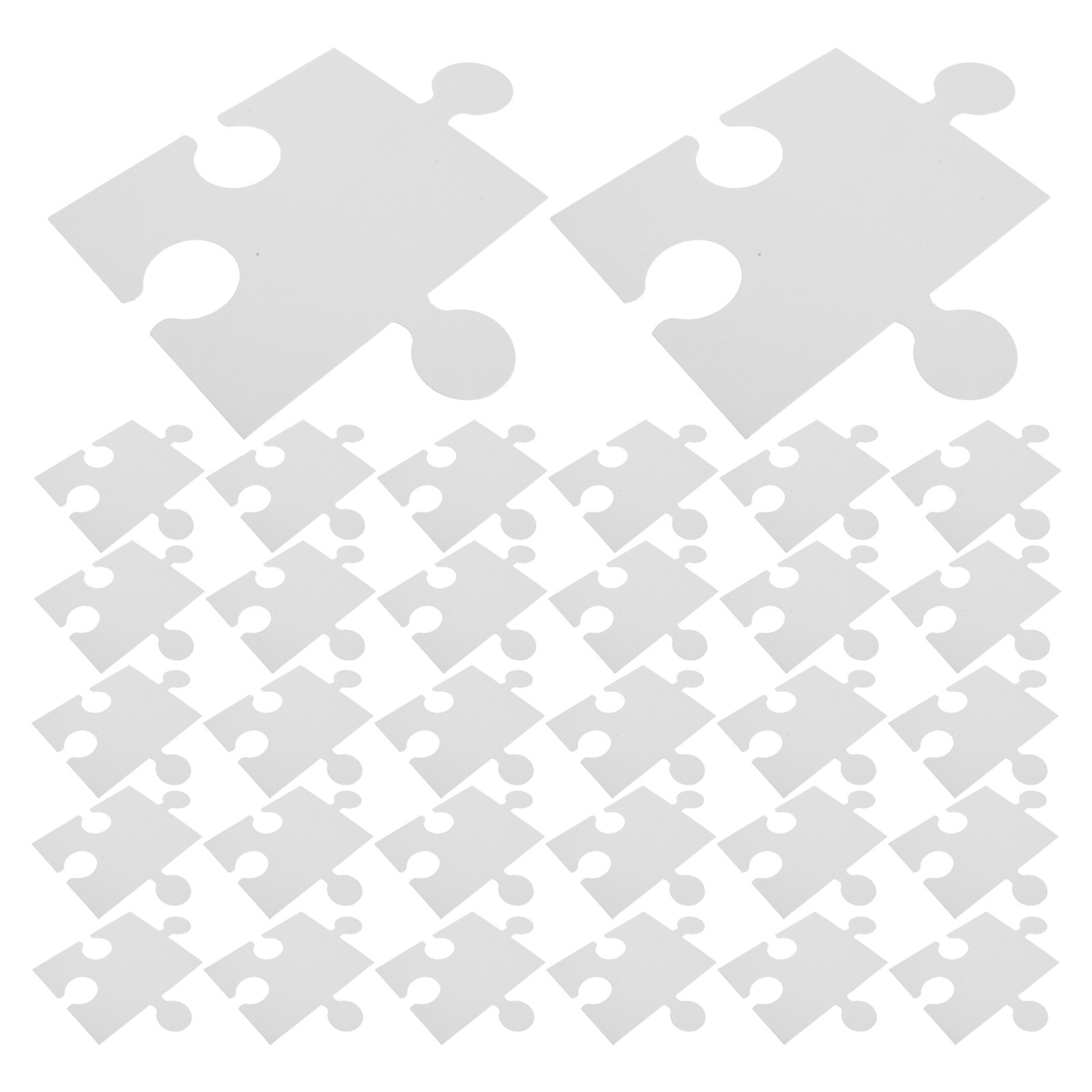 Puzzle Blank White - 60 Pezzi di Puzzle Bianchi di