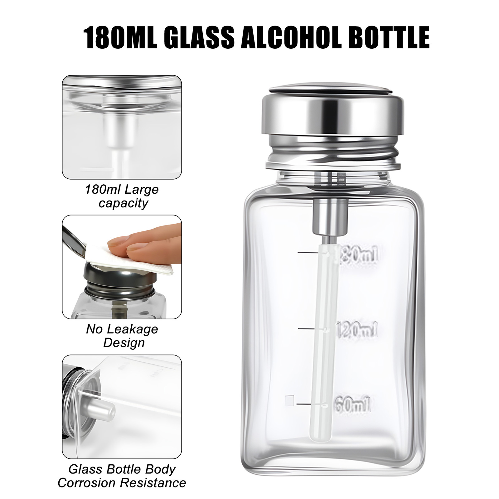 Flacone in Vetro da 180ml con  - Water Bottle Blank recensione e prezzo