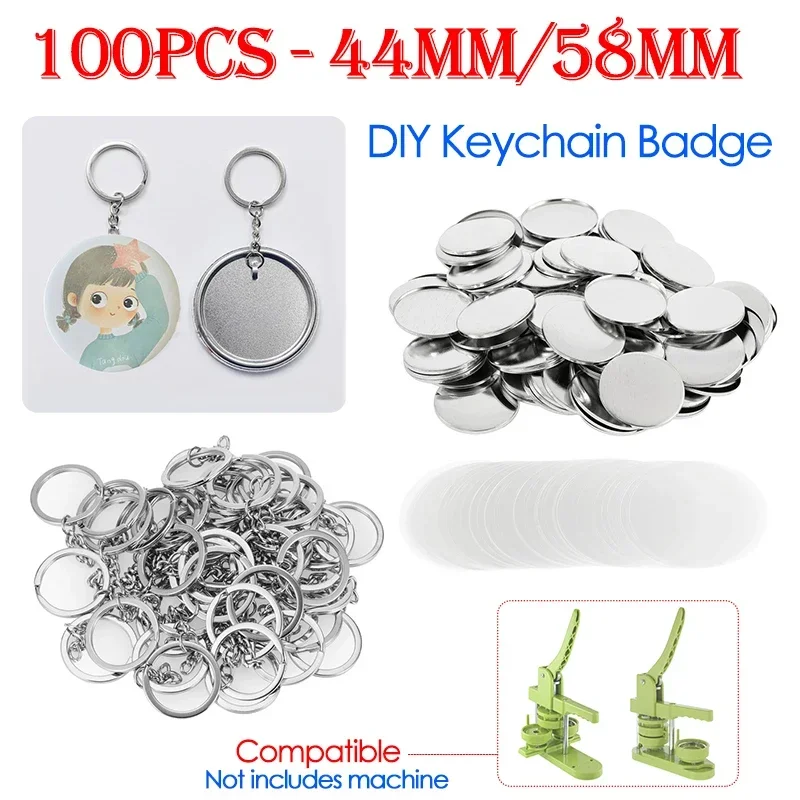 100 PZ 44mm 58mm Portachiavi D - Button Badge Blank recensione e prezzo
