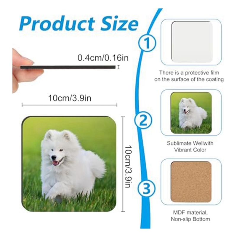 24 Sottobicchieri per Sublimaz - Coaster Sublimation Blank recensione e prezzo