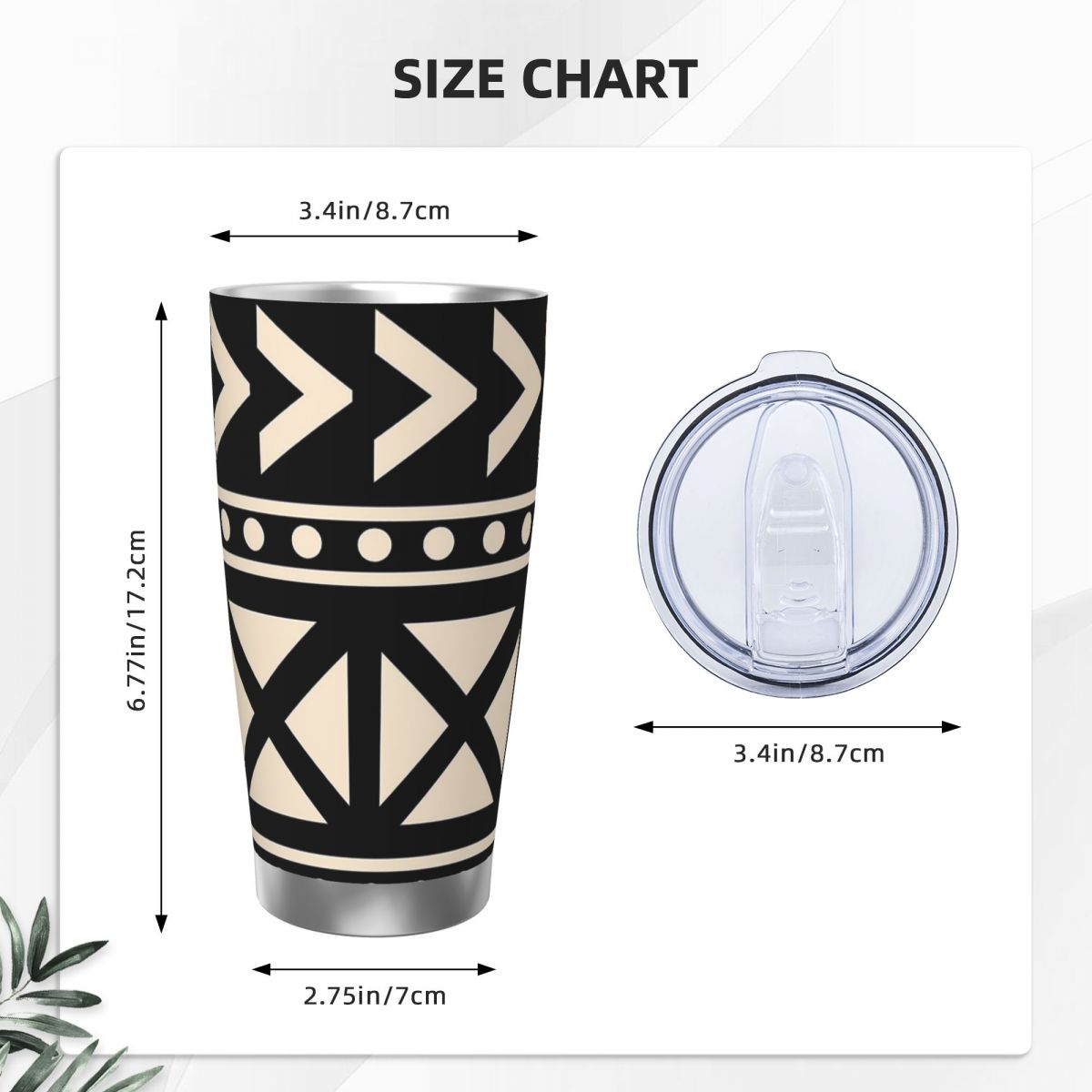 Panno di fango africano Bicchi - Tumbler 20Oz White recensione e prezzo