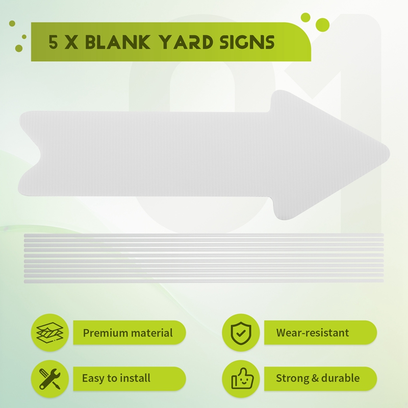 Set di 5 Cartelli Direzionali  - Yard Sign Blank recensione e prezzo