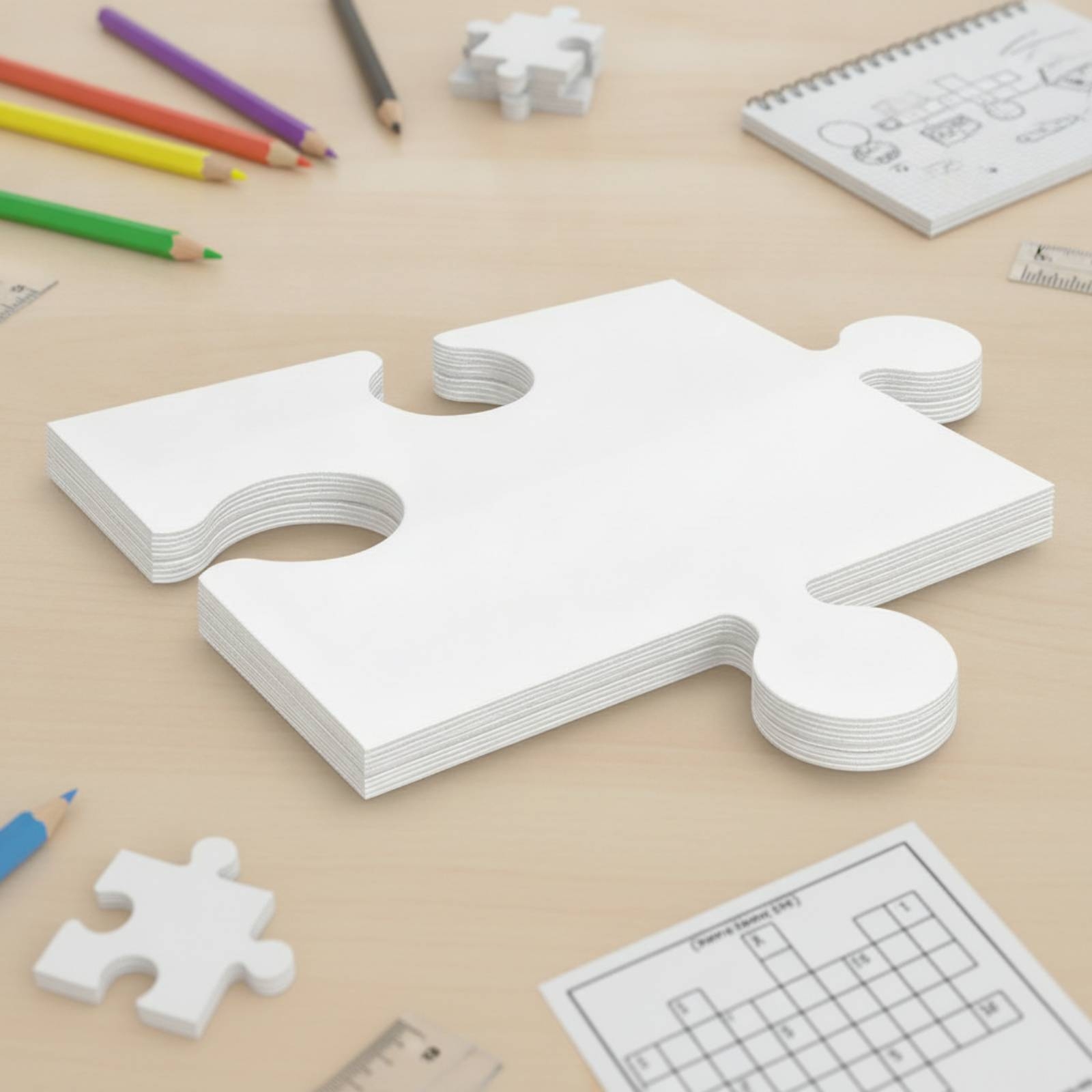 24 Pezzi Puzzle in Cartone Bia - Puzzle Blank White recensione e prezzo