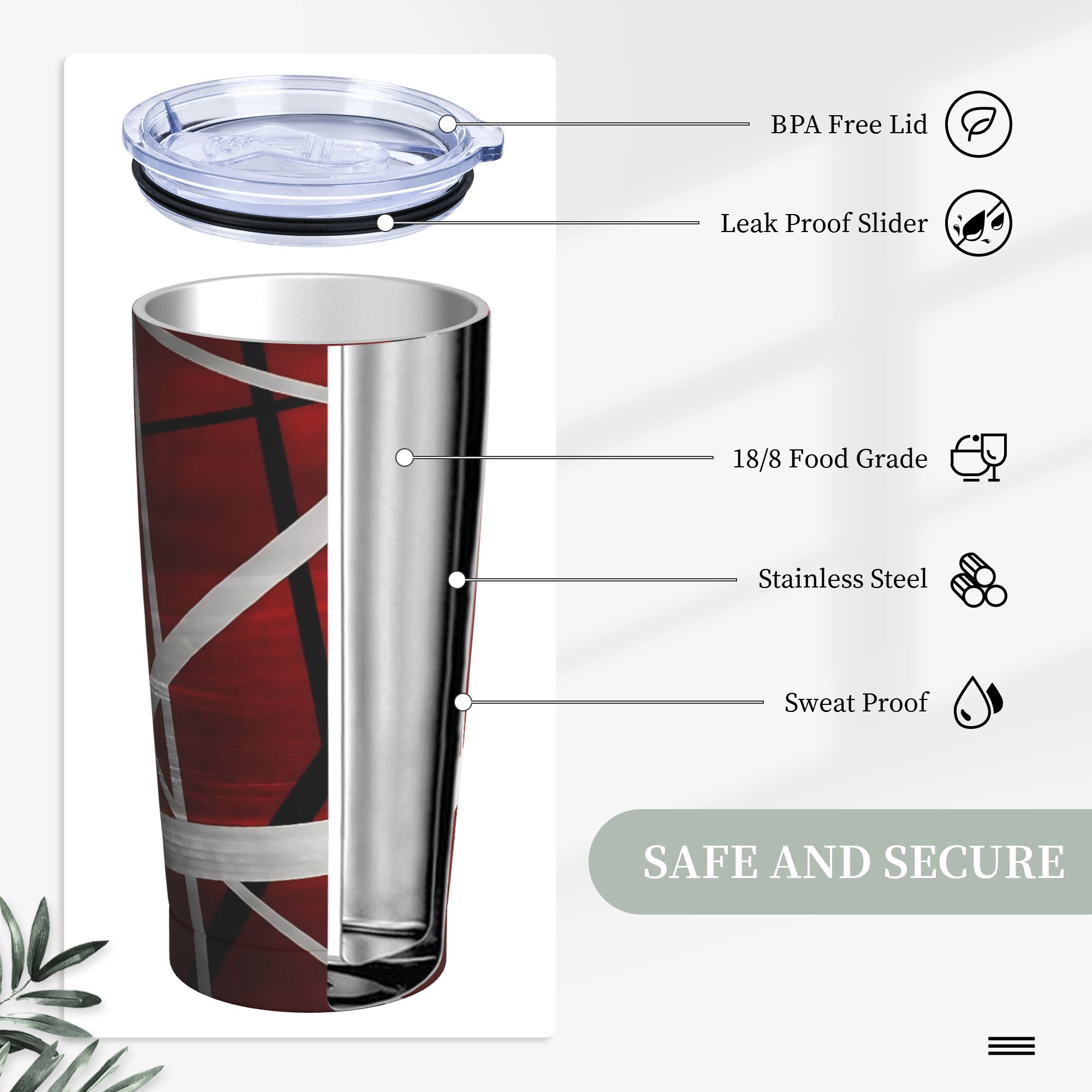 Tumbler V-Van Halens Rosso Ner - Tumbler 20Oz White recensione e prezzo