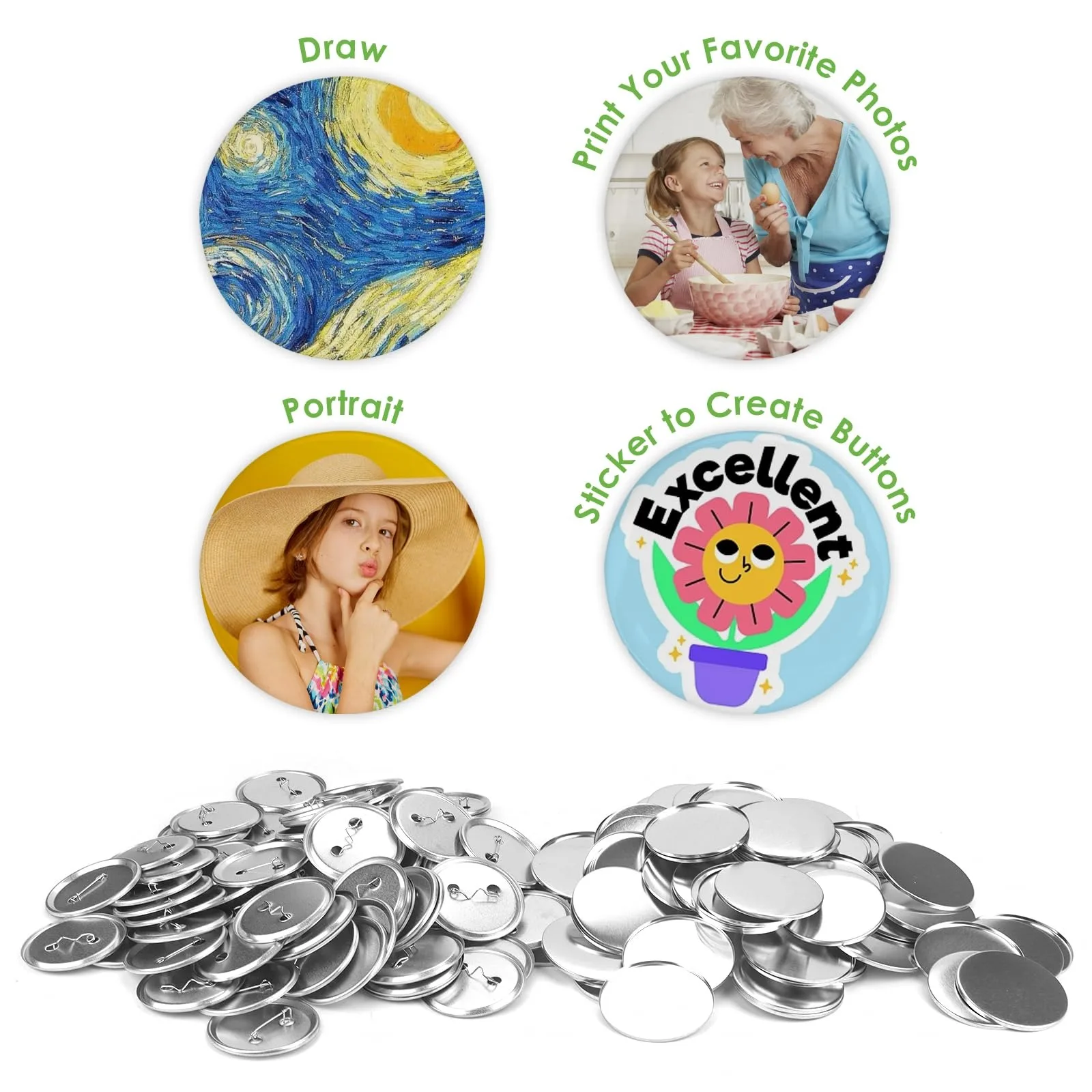 100 pezzi di bottoni vuoti per - Button Badge Blank recensione e prezzo