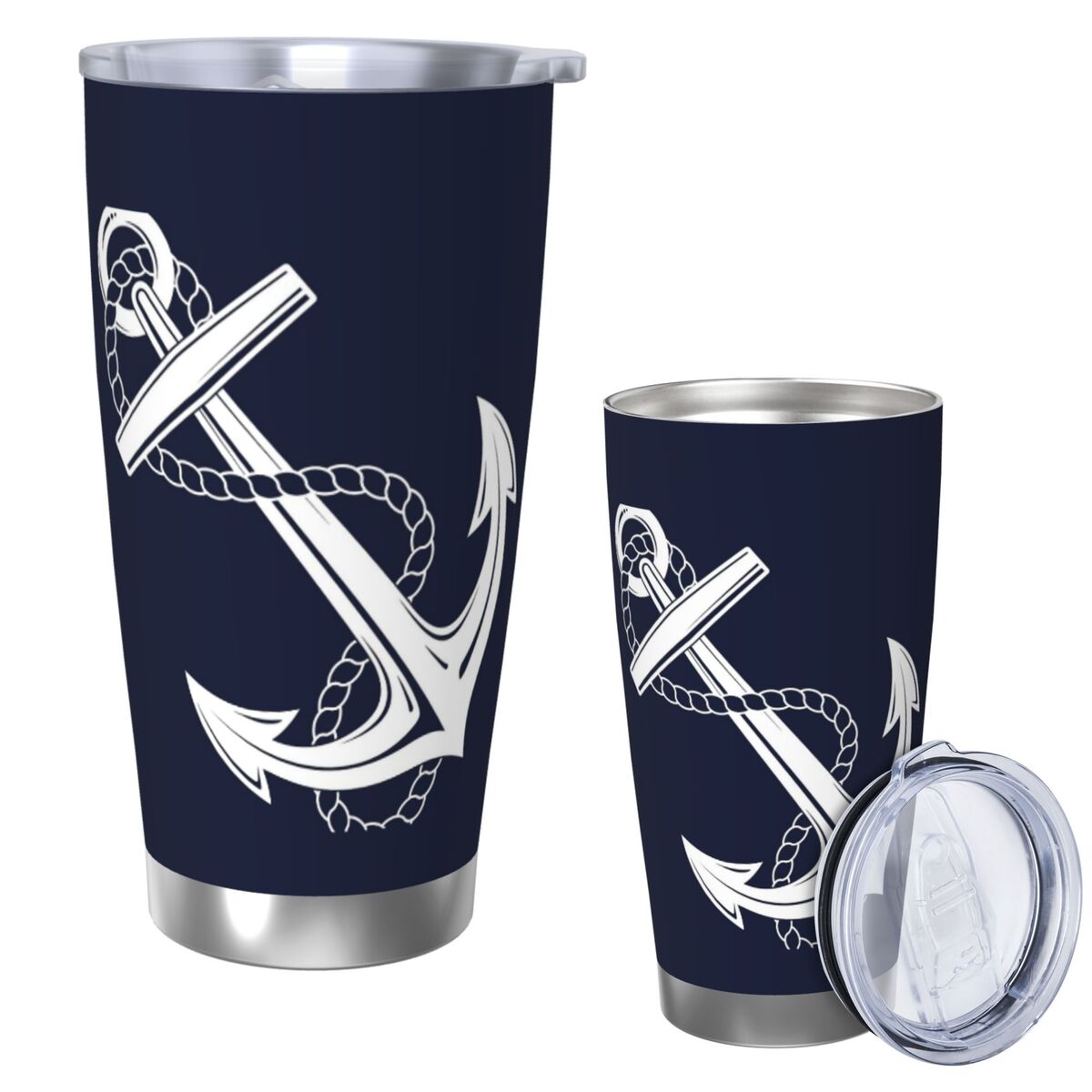 Anchor Nautical White & Navy B - Tumbler 20Oz White recensione e prezzo