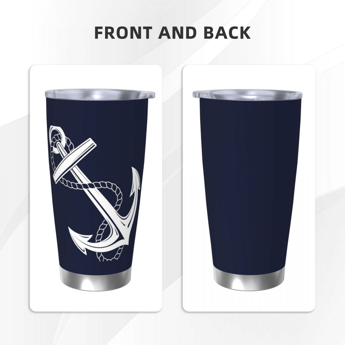 Anchor Nautical White & Navy B - Tumbler 20Oz White recensione e prezzo