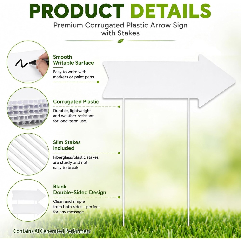 Cartelli a Freccia Bifacciali  - Yard Sign Blank recensione e prezzo
